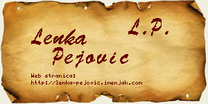Lenka Pejović vizit kartica